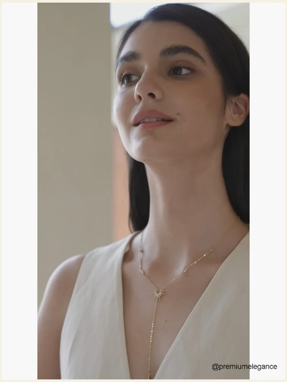 Trendy Y-Shaped Lariat Necklace Dainty Pendant Drop Dangle Layered